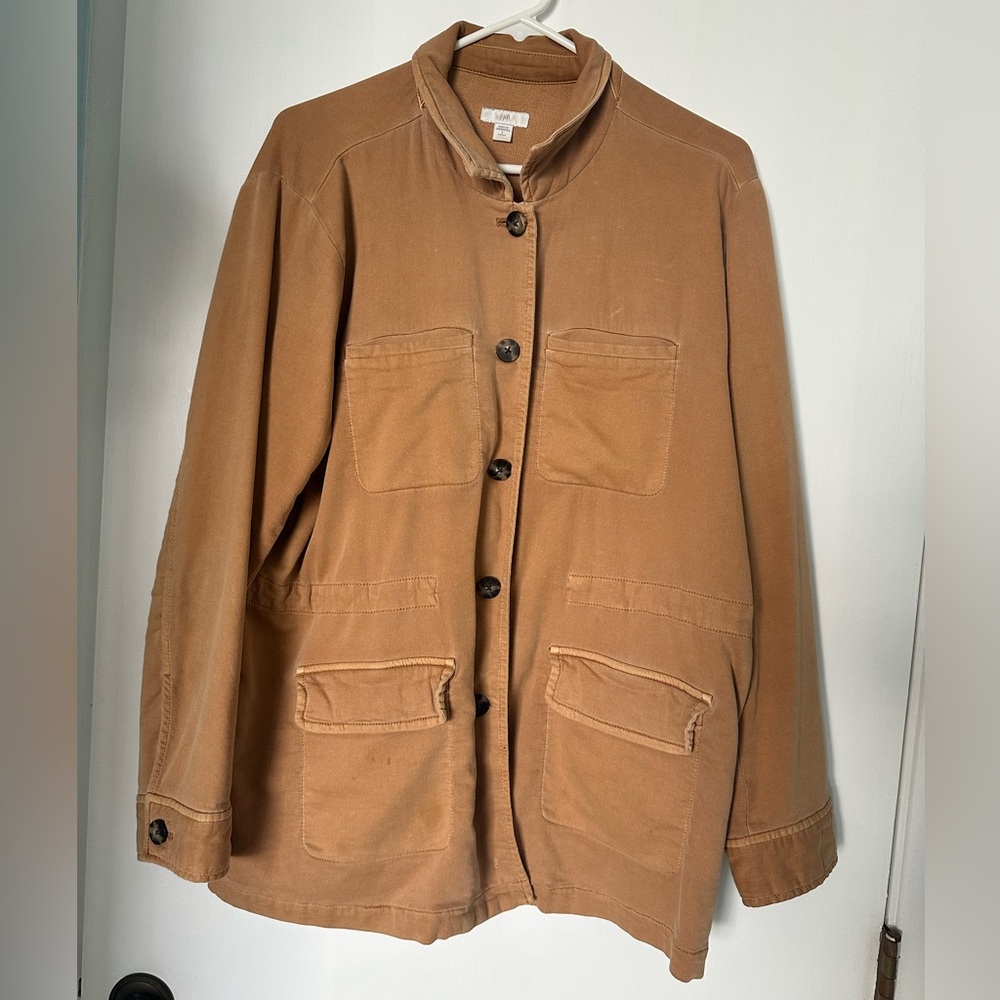J. Jill Light Brown Button-Up Jacket